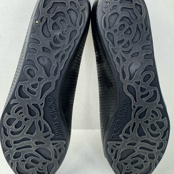 Jimmy Choo Flats Wicker Cap Toe Ballerina Shoes Anthracite Ballets 39. - Picture 5 of 7